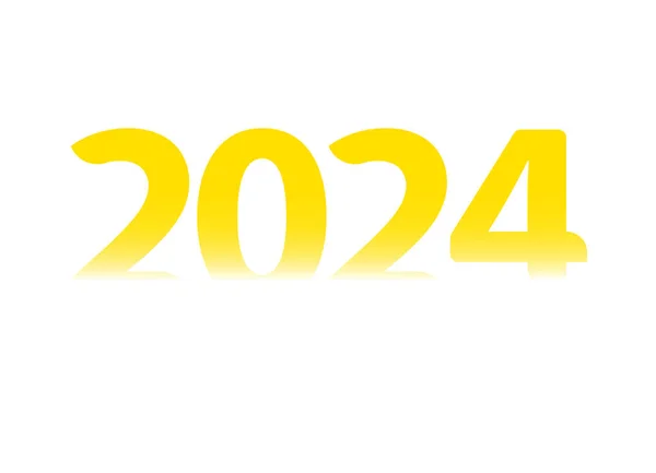 Шаблон Проектування Номерів 2024 Року Новим Роком 2024 Символ — стоковий вектор