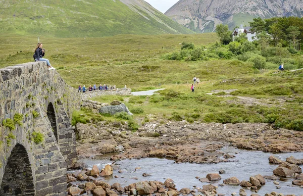 Sligachan Isle Skye Schottland Großbritannien Juli 2022 Ein Besucher Der — Stockfoto