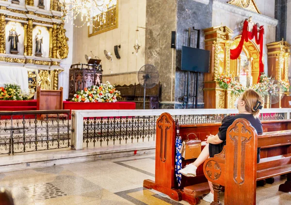 Cebu City Cebu Filippijnen Januari 2023 Veel Vrome Filippijnse Katholieken — Stockfoto