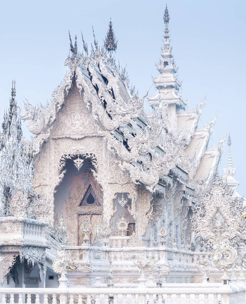 Stunning,intricately designed structure and major tourist destination,at sunrise,before tourists arrive.Beautiful artwork,created by master Chalermchai Kositpipat, the national artist,opened in1997.