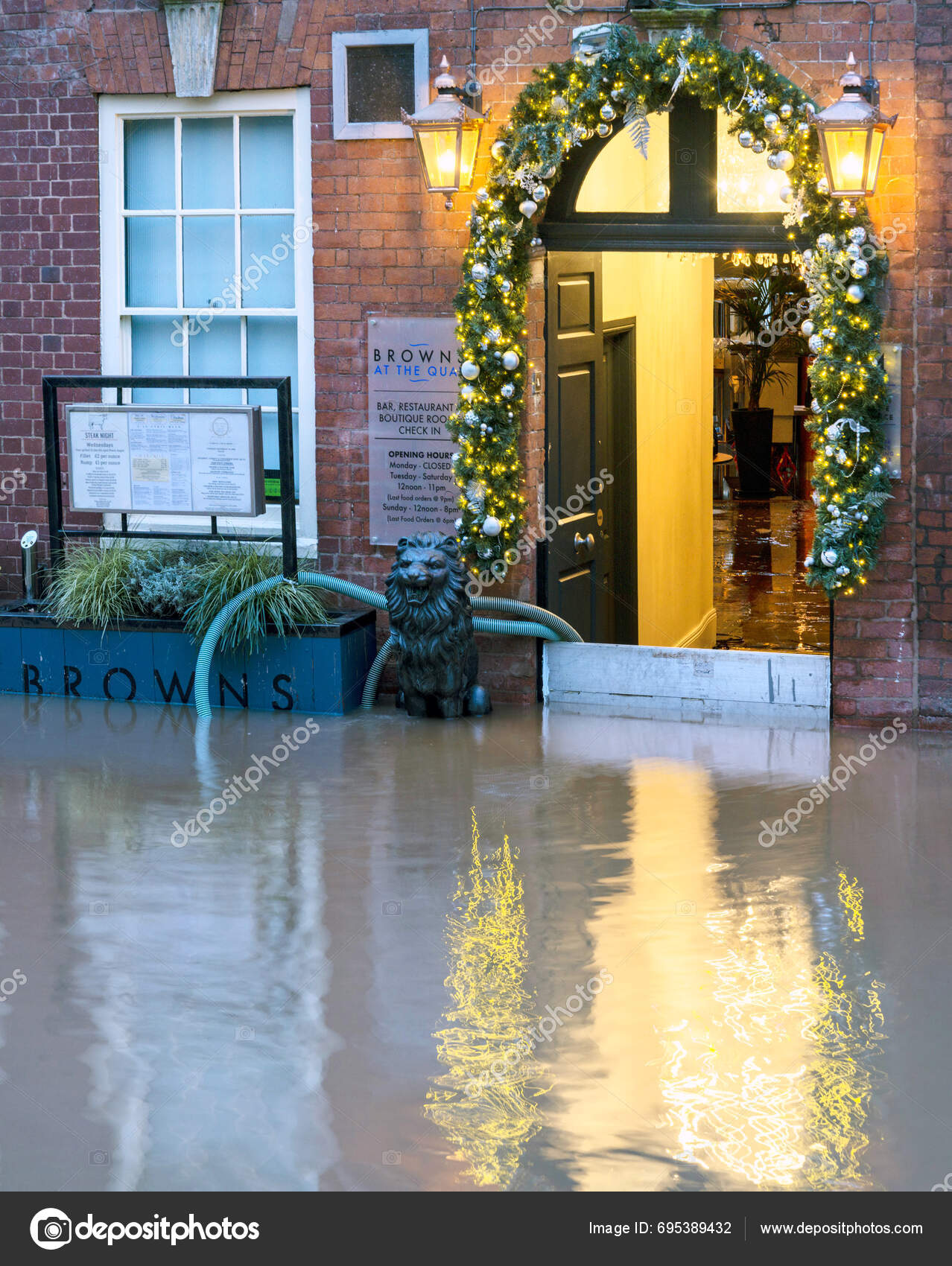 Worcester Worcestershire January 2024 Flood Waters Caused Recent Winter Rains Stock Editorial