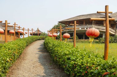 Popüler seyahat merkezi, dramatik manzara ve küçük Pai kasabasının hemen dışındaki popüler izleme alanından panoramik görüntüler..