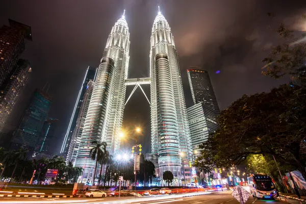 Kuala Lumpur Malajsie Dubna 2023 Kultovní Věže Klcc Nejvyšší Dvojité — Stock fotografie
