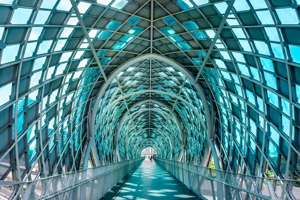 Kuala Lumpur Malásia Abril 2023 Uma Ponte Pedestre Requintada Inaugurada — Fotografia de Stock