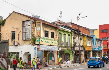 Kuala Lumpur, Malezya-19 Nisan 2023: Kuala Lumpur 'un en erarliest caddelerinden biri, aslen 1800' lerde Çinlilerin yaşadığı, hala canlı ve gelişmekte olan bir bölge..