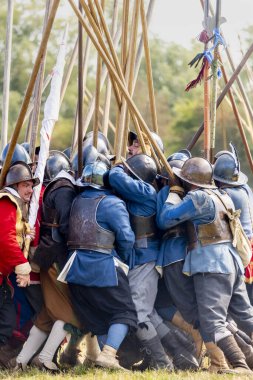 Worcestershire, İngiltere-25 Ağustos 2025: 1651 'de Worcester' daki İngiliz İç Savaşı 'nın en büyük ve son muharebesinin mühürlü düğümü İskoç Kralcılar ve parlamenterler arasında gerçekleşti..