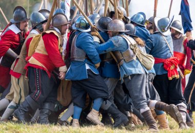 Worcestershire, İngiltere-25 Ağustos 2025: 1651 'de Worcester' daki İngiliz İç Savaşı 'nın en büyük ve son muharebesinin mühürlü düğümü İskoç Kralcılar ve parlamenterler arasında gerçekleşti..