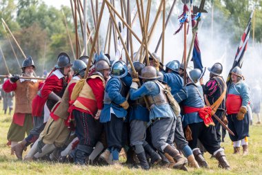 Worcestershire, İngiltere-25 Ağustos 2025: 1651 'de Worcester' daki İngiliz İç Savaşı 'nın en büyük ve son muharebesinin mühürlü düğümü İskoç Kralcılar ve parlamenterler arasında gerçekleşti..