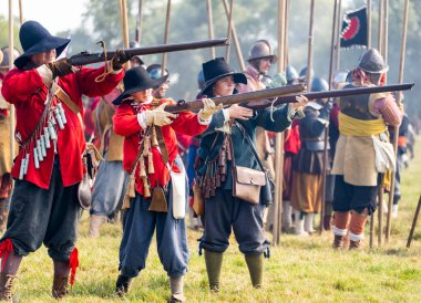 Worcestershire, İngiltere-25 Ağustos 2025: 1651 'de Worcester' daki İngiliz İç Savaşı 'nın en büyük ve son muharebesinin mühürlü düğümü İskoç Kralcılar ve parlamenterler arasında gerçekleşti..