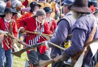 Worcestershire, İngiltere-25 Ağustos 2025: 1651 'de Worcester' daki İngiliz İç Savaşı 'nın en büyük ve son muharebesinin mühürlü düğümü İskoç Kralcılar ve parlamenterler arasında gerçekleşti..