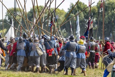 Worcestershire, İngiltere-25 Ağustos 2025: 1651 'de Worcester' daki İngiliz İç Savaşı 'nın en büyük ve son muharebesinin mühürlü düğümü İskoç Kralcılar ve parlamenterler arasında gerçekleşti..