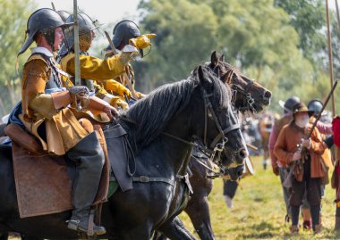 Worcestershire, İngiltere-25 Ağustos 2025: 1651 'de Worcester' daki İngiliz İç Savaşı 'nın en büyük ve son muharebesinin mühürlü düğümü İskoç Kralcılar ve parlamenterler arasında gerçekleşti..