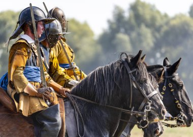 Worcestershire, İngiltere-25 Ağustos 2025: 1651 'de Worcester' daki İngiliz İç Savaşı 'nın en büyük ve son muharebesinin mühürlü düğümü İskoç Kralcılar ve parlamenterler arasında gerçekleşti..