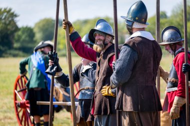 Worcestershire, İngiltere-25 Ağustos 2025: 1651 'de Worcester' daki İngiliz İç Savaşı 'nın en büyük ve son muharebesinin mühürlü düğümü İskoç Kralcılar ve parlamenterler arasında gerçekleşti..