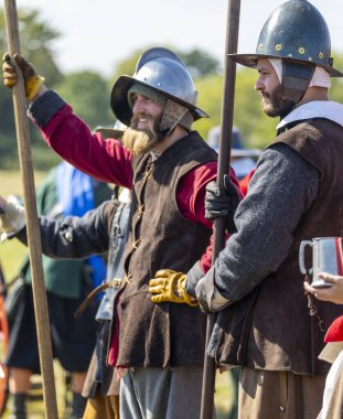 Worcestershire, İngiltere-25 Ağustos 2025: 1651 'de Worcester' daki İngiliz İç Savaşı 'nın en büyük ve son muharebesinin mühürlü düğümü İskoç Kralcılar ve parlamenterler arasında gerçekleşti..