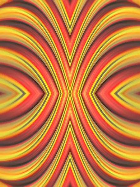 対称波状のパターン トレンディな虹彩色の組み合わせ 最小限の創造的なデザイン 3Dレンダリングデジタルイラスト — ストック写真