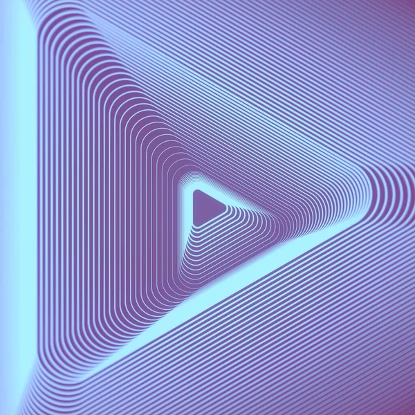 Neon Színű Vonalak Mintázata Lila Háttéren Háromdimenziós Geometriai Alakzatot Reprezentálva — Stock Fotó