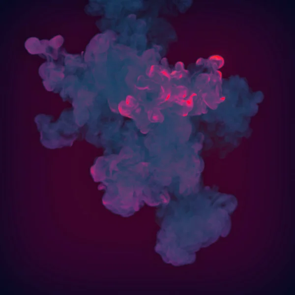 Primer Plano Explosión Color Neón Ilustración Digital Abstracta Ataque Químico — Foto de Stock
