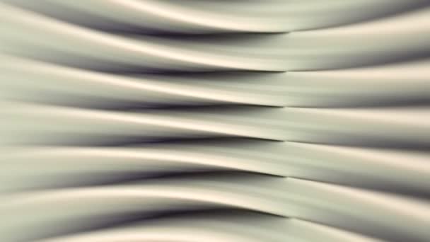 Abstrakter Welliger Hintergrund Mit Verdrehten Geometrischen Formen Rendering Muster Futuristischem — Stockvideo