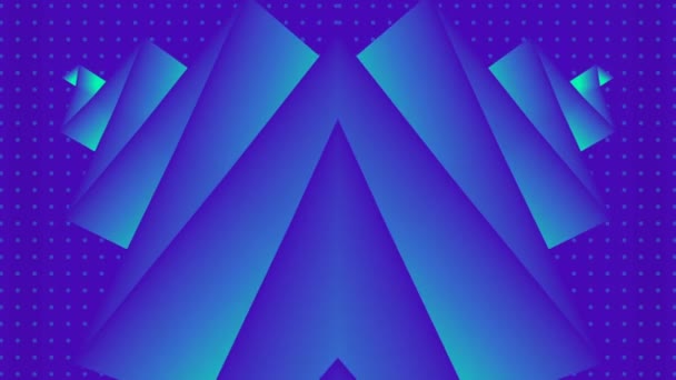Fantasztikus Kompozíció Végtelen Mozgású Kék Cikcakkmintával Tervező Elem Absztrakt Geometrikus — Stock videók