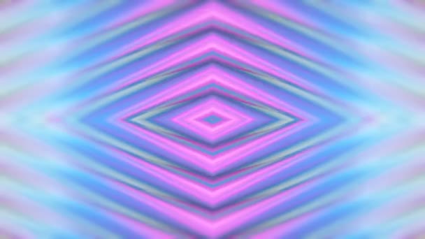 Symetryczny Wzór Geometryczny Ruchomą Neonową Kolorową Fakturą Modna Opalizująca Kombinacja — Wideo stockowe