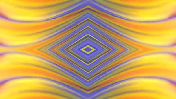 Symetrický Vlnitý Vzor Pohyblivou Vícebarevnou Texturou Jasná Kombinace Barev Tvůrčí — Stock video