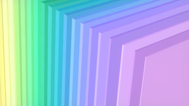 Abstrakter Geschäftlicher Hintergrund Mit Einfachen Neonfarbenen Geometrischen Formen Minimal Kreatives — Stockvideo