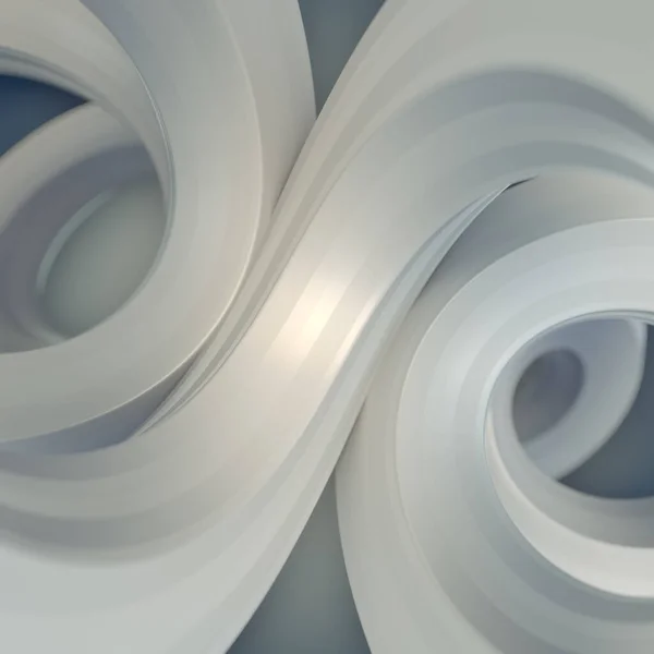 Κυματιστό Λευκό Μοντέρνο Concept Background Ελάχιστο Στυλ Απόδοση Ψηφιακής Απεικόνισης — Φωτογραφία Αρχείου