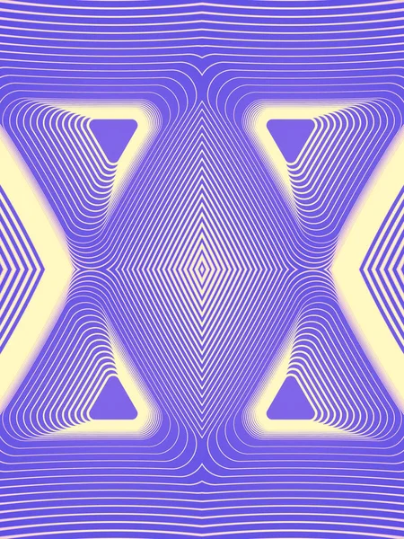 Kaleidoskopisk Mønster Linjer Blå Bakgrunn Som Representerer Tredimensjonalt Geometrisk Objekt – stockfoto