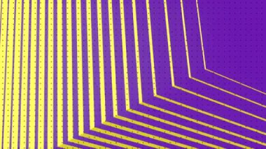 Sarı çizgilerin soyut arkaplanı. Yaratıcı tasarım. Geometrik element. Dijital dikişsiz döngü animasyonu. 3D görüntüleme. 4K, Ultra HD çözünürlüğü