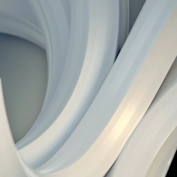 Вигнутий Хвилястий Фон Білих Скручених Геометричних Фігур Бізнес Концепція Візуалізація — стокове фото