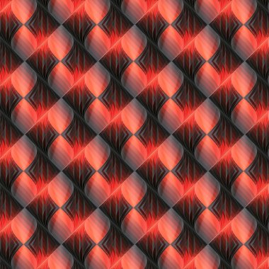 Renkli şeritli kıvrımlı eşkenar dörtgen yığını dokusu. Yaratıcı bir kavram. 3d dijital resimleme