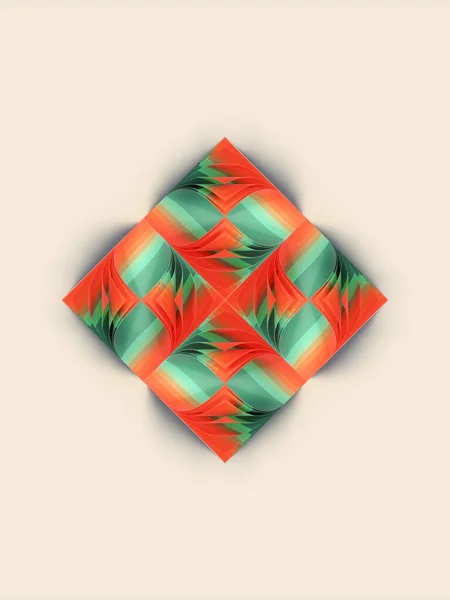 Διαμαντένιο Σχήμα Μοτίβο Απόδοσης Μιας Στοίβας Καμπυλωτά Φύλλα Λωρίδες Χρώματος — Φωτογραφία Αρχείου