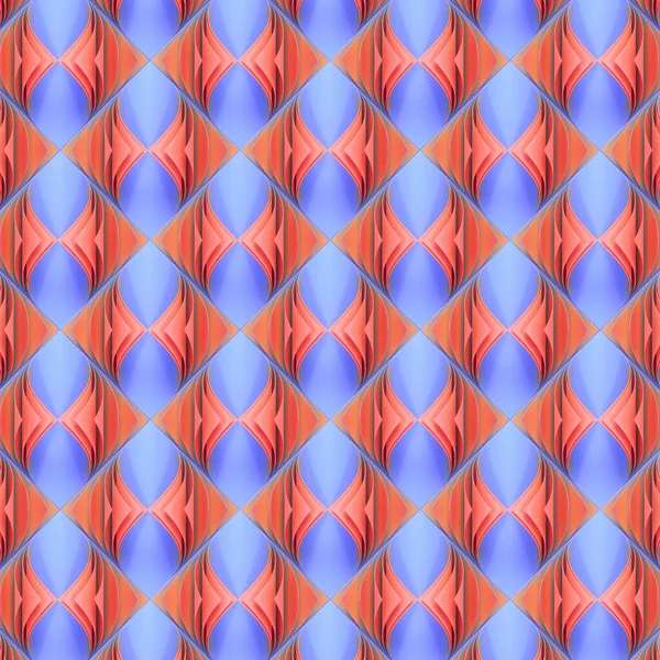 Texture Rhombuses Trendy Orange Blue Gradient Geometric Background Rendering Digital — Stock Photo, Image