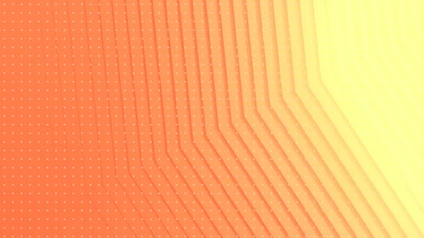 簡単な幾何学的形状と流行のオレンジと黄色のグラデーションで抽象的なビジネスの背景 創造的なコンセプトデザイン デジタルシームレスループアニメーション 3Dレンダリング Ultra Hd解像度 — ストック動画