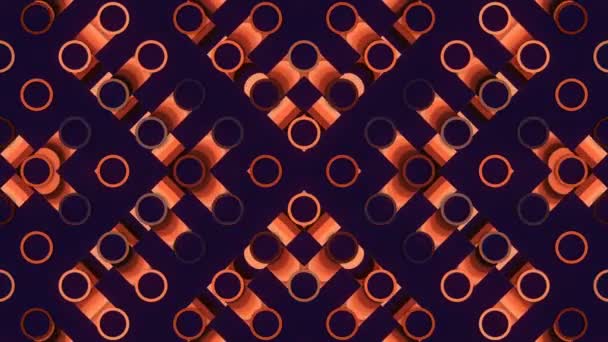 Cartoon Symmetrische Geometrische Muster Mit Beweglichen Trendigen Mehrfarbigen Gradienten Abstraktes — Stockvideo
