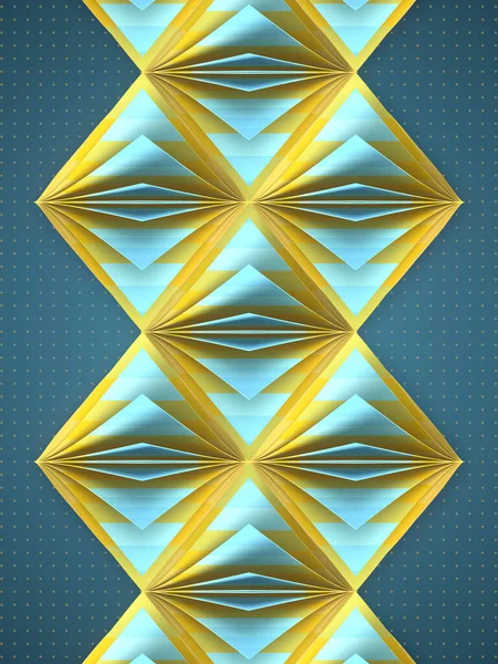 Цифровая Иллюстрация Ромбов Модным Жёлтым Синим Градиентом Геометрический Абстрактный Фон — стоковое фото