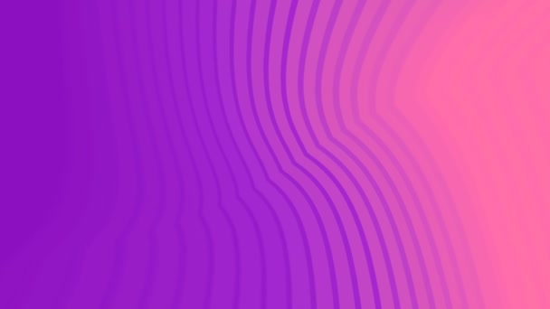 Бесконечный Фон Модным Фиолетовым Градиентом Простых Геометрических Изогнутых Форм Творческий — стоковое видео