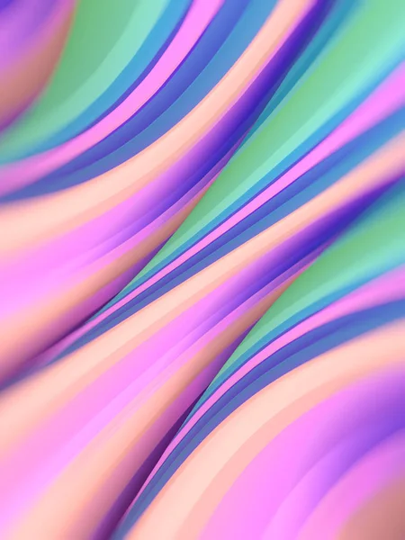 Wavy Background Trendy Multi Colored Gradient Modern Minimal Style Rendering — Stock Photo, Image