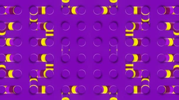 Cartoon Symmetrisch Geometrisch Patroon Met Bewegende Trendy Multicolor Gradiënt Abstract — Stockvideo