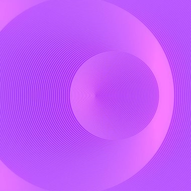 Mor bir arka planda daire şeklinde çizgiler var. Modern 3D tasarım şablonu. Dijital illüstrasyon