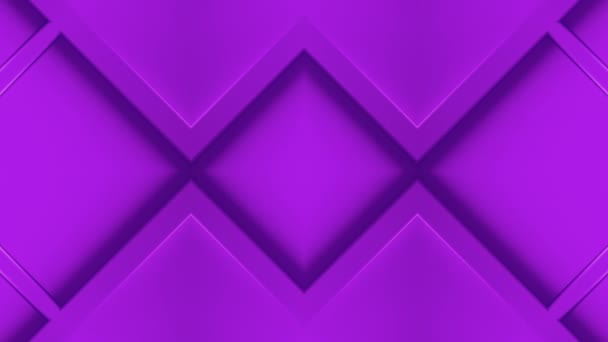 简单的几何背景和紫色的商业背景 创意概念设计 数字无缝循环动画 3D渲染 房屋署决议 — 图库视频影像
