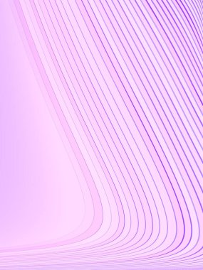 Basit çarpık geometrik şekillerin, moda pembe bir gradyanı olan dijital çizimi. 3d özet arkaplan oluşturma