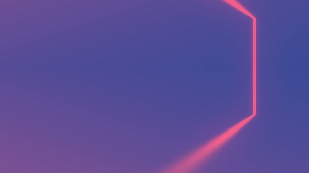 Движение Ярко Розовой Полосы Света Фиолетовой Поверхности Визуализация Абстрактного Фона — стоковое видео