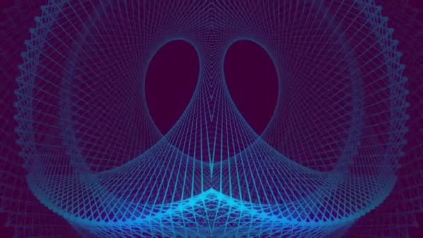 抽象的 幾何学的な線ツイストアーキテクチャ対称設計の背景 現代美術のデザイン デジタルシームレスループアニメーション 3Dレンダリング Hd解像度 — ストック動画