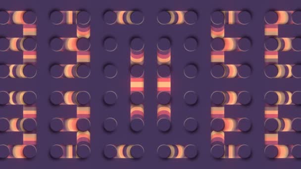 Cartoon Symmetrical Geometric Pattern Moving Iridescent Neon Gradient Futuristic Background — Stockvideo