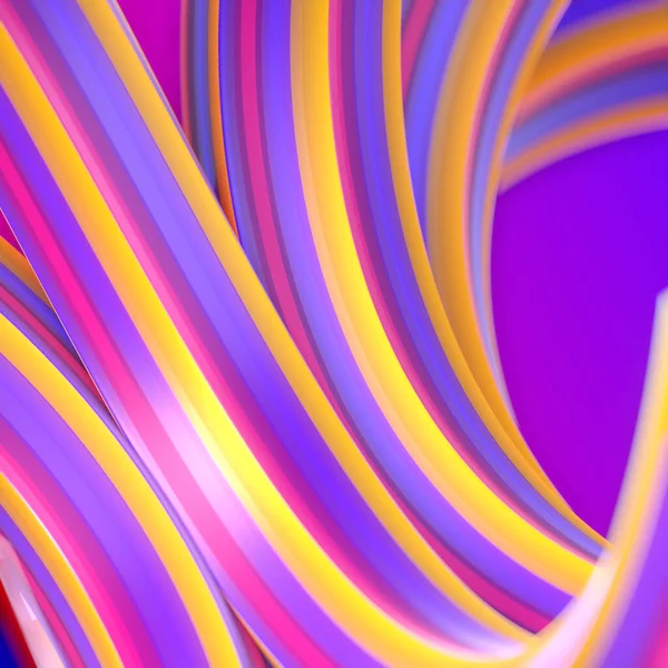 Abstract Wavy Background Twisted Geometric Shapes Colorful Stripes Creative Design — Stok fotoğraf