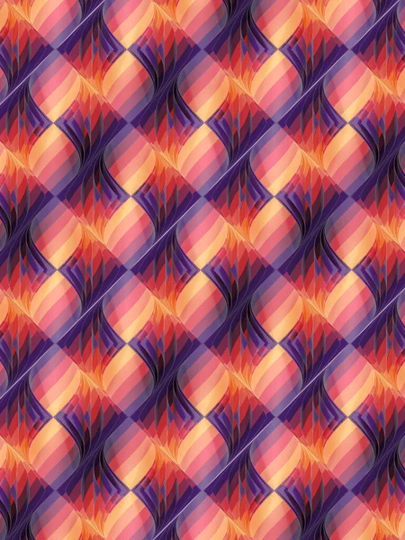 Pattern of flipping pages with a stepped striped gradient. Abstract creative design background. 3d rendering digital illustration