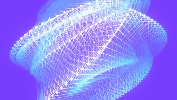 Abstract Background Futuristic Wire Neon Colored Structure Creative Concept Digital — Stockvideo