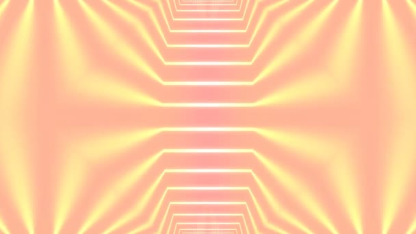 Бесконечный Цифровой Бесшовный Цикл Анимации Ярко Желтых Лучей Света Падающих — стоковое видео